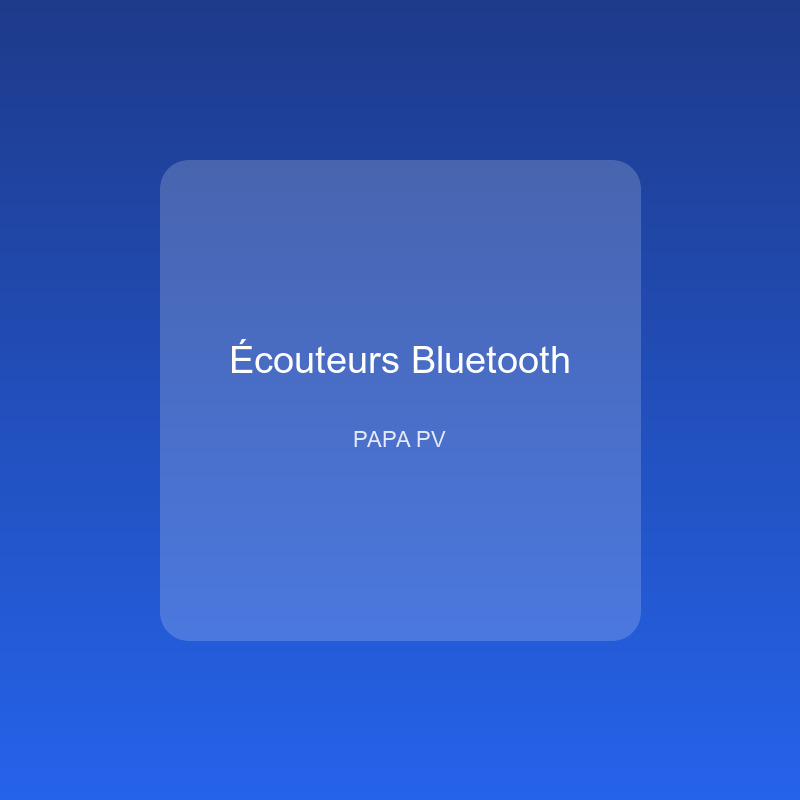 Écouteurs sans fil Bluetooth